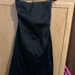 Black strapless dress